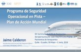 Programa de Seguridad Operacional en Pista Plan de Acción ...alacpa.org › ICAO Global RSP - Jaime Calderon.pdf · Plan de Acción de la Seguridad Operacional de Pista - Grupo de
