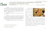 LA SOCIALIZACIÓN DEL PATRIMONIO: aclarando conceptos ...lalindearqueologia.com/wp-content/uploads/2013/03... · La socialización del patrimonio: aclarando conceptos, centrifugando