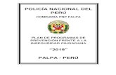 POLICÍA NACIONAL DEL PERÚ PROGAMAS PREVENTI… · plan de trabajo anual 2015 policÍa nacional del perÚ comisarÍa pnp palpa plan de programas de prevenciÓn frente a la inseguridad
