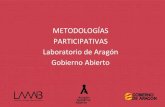 METODOLOGÍAS PARTICIPATIVAS Laboratorio de Aragón … · 2.2.2 Selección de dinámicas 2.2.3 Herramientas y dinámicas diagnóstico 2.3 Sesión de debate 2.3.1 Objetivos 2.3.2
