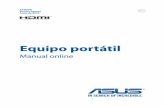 Equipo portátil - Asus€¦ · Pantalla de bloqueo de Windows® 8.1 ... Activar una opción de recuperación ... 10 Manual online del equipo portátil Mantenimiento del equipo portátil