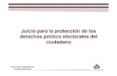 Juicio para la protección de los derechos político ...€¦ · el desarrollo del proceso electoral correspondiente, en especial durante el periodo de campañas electorales. Al ciudadano