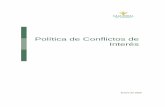 Política de Conflictos de Interés · 2020-06-12 · Política de Conflictos de Interés Página 3 de 12 1 Introducción 1.1 Definición de Conflicto de Interés Un conflicto de