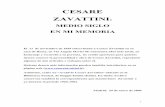 CESARE ZAVATTINI - Alonso Ibarrolaalonsoibarrola.com › img › cesarezavattini.pdf · 2019-10-28 · Madrid, 29 de enero de 2009 1. RECORDANDO A CESARE ZAVATTINI “Aquí, ... estantes