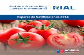 Red de Información y Alertas Alimentarias › wp-content › uploads › 2017 › 11 › Inform… · 5 - REPORTE RIAL 2016 - Página Presentación Secretario Ejecutivo Intruducción