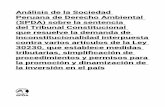 Análisis de la Sociedad Peruana de Derecho Ambiental (SPDA ...€¦ · Derecho Ambiental (SPDA) sobre la sentencia del Tribunal Constitucional que resuelve la demanda de inconstitucionalidad