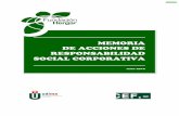 MEMORIA DE ACCIONES DE RESPONSABILIDAD ......Memoria de acciones de Responsabilidad Social Corporativa (julio 2016) 11 - «Normativa sobre prevención de riesgos laborales y seguri-dad