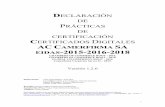 DPC - CPS“N-DE-PRÁCTICAS-DE...1 declaraciÓn de prÁcticas de certificaciÓn certificados digitales ac camerfirma sa eidas-2015-2016-2018 chambers of commerce root - 2016, chambers