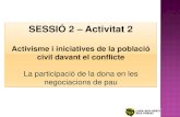 SESSIÓ 2 Activitat 2 - Dones Pau Seguretatdonespauseguretat.cat/wp-content/uploads/2016/09/Power... · 2016-09-05 · SESSIÓ 2 – Activitat 2 Activisme i iniciatives de la població