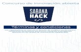Concurso de innovación abierta - Universidad de La Sabana · Concurso de innovación abierta Términos y condiciones Los organizadores se reservan el derecho de modiﬁcar los términos