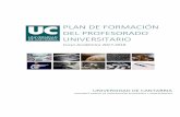 PLAN DE FORMACIÓN DEL PROFESORADO UNIVERSITARIO · El Plan de Formación del Profesorado 2017-2018 se estructura en torno a cuatro ejes de conocimiento: 1) Formación Pedagógica