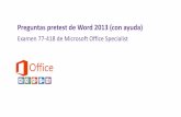 Examen 77-418 de Microsoft Office Specialist · 2. En la pestaña DISEÑO DE PÁGINA, en el grupo Configurar página, seleccione Saltos 3. Seleccione Continua Tercera página, al