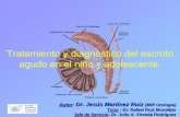 Tratamiento y diagnóstico del escroto agudo en el niño y ... · Tratamiento y diagnóstico del escroto agudo en el niño y adolescente. Autor: Dr. Jesús Martínez Ruiz (MIR Urología)
