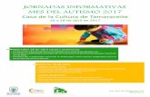 Casa de la Cultura de Tamaraceite - Las Palmas · 2017-04-18 · Casa Cultura dela Ayuntamiento Tamaraceite de Las Palmas de Gran Canaria Miércoles 26 de abril (18:00 a 20:00 horas)