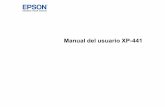 Manual del usuario - XP-441 · 2019-05-01 · Manual del usuario XP-441. 3 Contenido Manual del usuario XP-441..... 11 Características generales del producto ..... 12 Uso del panel