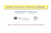 Análisis Funcional y Teoría de la Medidammartins/material/fisymat_analisisfuncionalteoriamedida.pdf1 Tema 1: Espacios de Medida 2 Tema 2: Integraci´on 3 Tema 3: Espacios Lp 4 Tema
