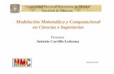 Modelación Matemática y Computacional en Ciencias e Ingenieríasmmc.geofisica.unam.mx/acl/Herramientas/ModelacionMatem... · 2019-10-30 · Modelación Matemática y Computacional