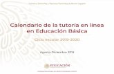 Calendario de la tutoría en línea en Educación Básica143.137.111.80/.../08/Calendario_Tutoria_EB_2019-.pdf · COORDINACIÓN NACIONAL DEL SERVICIO PROFESIONAL DOCENTE Tutoría