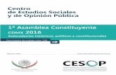 1ª Asamblea Constituyente 2016 - diputados.gob.mx€¦ · Documento de trabajo 1ª Asamblea Constituyente CDMX 2016 6 CAPÍTULO I. Antecedentes históricos, políticos y constitucionales