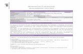 PROGRAMA DE LA ASIGNATURA Curso académico: 2012-2013€¦ · Criterios de evaluación ... Curso académico 2012-13 1) Identificación y características de la asignatura Denominación