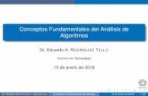 Conceptos Fundamentales del Análisis de Algoritmosertello/algorithms/sesion02.pdf · suposiciones acerca de la distribución de probabilidad de las posibles entradas Dr. Eduardo