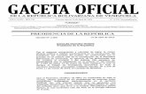 PRESIDENCIA DE LA REPÚBLICA - UCV · 2016-04-15 · SUMARIO. PRESIDENCIA DE LA REPÚBLICA. Decreto N° 2.300, mediante el cual se declara el día lunes 18 de abril de 2016, como