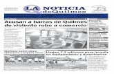 Policiales Acusan a barras de Quilmes Denuncian de violento robo … · 2018-01-05 · Página 2 Página 4 El Cervecero realiza la pretemporada en lMar del Plata, donde el plantel