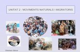 UNITAT 2 : MOVIMENTS NATURALS I MIGRATORIS · En les migracions de treball distingirem: • Migracions interiors i migracions exteriors, segons que es dirigeixin a un lloc situat
