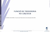 FUNCIÓ DE TRESORERIA RD 128/2018 - CSITAL Lleida...Lourdes Juez Bergé.Jornada règim jurídic FHN RD 128/2018. 1 Barcelona 12 d’abril 2018 FUNCIÓ DE TRESORERIA RD 128/2018 LOURDES