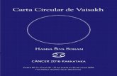 Carta Circular de Vaisakh · 2020-05-17 · El Dr. Sri K. Parvathi Kumar es presidente de The World Teacher Trust y fundador de la Circular de Vaisakh. Las Enseñanzas dadas en nombre