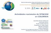 Actividades nacionales de SPINCAM en COLOMBIA · • Presentación de experiencia SPINCAM Colombia y sobre la capacitación en Curso PEM Sudáfrica durante el CURSO MIZC –PEM (Ocean