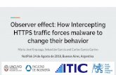 Observer effect: How Intercepting HTTPS traffic forces ... · HTTPs Malware dataset Nomad Dataset → 200 capturas de tráfico de red de malware Diferentes tipos de malware (Botnet,