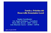 Teoría y Práctica del Desarrollo Económico Local · 2015-01-05 · Desarrollo Económico Local Equipo Coordinador: Luz Ángela Rodríguez -Consultora Maria Elisa Bernal –DDS