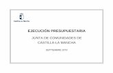EJECUCIÓN PRESUPUESTARIA - Castilla-La Mancha · Ejecución Presupuestaria Mensual de las Comunidades Autónomas. Presupuesto de Gastos. Datos homogéneos. C.A. DE CASTILLA ‐ LA