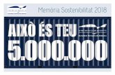 Memòria Sostenibilitat 2018€¦ · 4 MEMRIA SOS ENIILITAT 2018 1. Dimensió Institucional Presentació i estratègia de sostenibilitat de l’Autoritat Portuària Presentació L’any