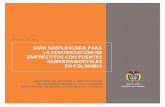 GUÍA SIMPLIFICADA PARA LA CONTRATACIÓN DE … · Extranjeros previo cumplimiento de los requisitos legales colombianos (CONPES y CICP) establecidos para su trámite y efectividad.