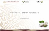 REPORTE DEL MERCADO DE ALDODÓN - CIMA · ciclo PV se concentra en Chihuahua i/Intención de siembras y cosechas del SIAP. p/Cierre preliminar 1 paca de algodón de 480 lb es equivalente