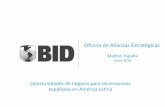 Oficina de Alianzas Estratégicasecofin.es/wp-content/uploads/2014/06/BID-Ecofin... · 2017-04-19 · Oficina del BID en Europa 4 • La Oficina del BID en Europa representa al Banco