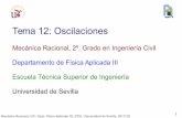 Tema 12: Oscilaciones - Universidad de Sevillalaplace.us.es/wiki/images/9/97/MR_Tema12_1718.pdf · 2006-02-15 · Tema 12: Oscilaciones Mecánica Racional, 2º, Grado en Ingeniería