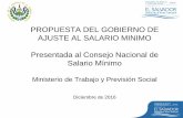 Ministerio de Trabajo y Previsión Social de El Salvador - PROPUESTA DEL GOBIERNO DE ... · 2016-12-16 · CEPAL. “Balance Preliminar de las Economías de América Latina y El Caribe
