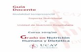 Guía Docente - UCAVILA · CG14. Aplicar los conocimientos científicos de la fisiología, fisiopatología, la nutrición y alimentación a la planificación y consejo dietético