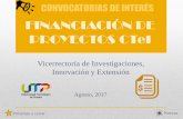 FINANCIACIÓN DE PROYECTOS CTeImedia.utp.edu.co/vicerrectoria-de-investigaciones... · Ficha de preformulación del proyecto ... Cooperación Internacional de Colombia 2015-2018 y