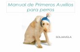 Manual de Primeros Auxilios para perros · Un masaje cardíaco y la respiración artificial, administrados en el momento oportuno, pueden salvar la vida del perro. La respiración