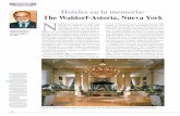 Hoteles en la memoria - WordPress.com · magnífico edificio “art deco” en el 301 de Park Avenue, entre las calles 49 y 50. Como aquella famosa canción que inspiró el Waldorf: