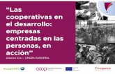 Las cooperativas en el desarrollo: empresas · proyectos financiado por la Unión Europea" COSTA RICA Constitución del GONP - Grupo de Oficiales Nacionales de Proyecto 11 PAÍSES