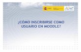 Cómo Inscribirse como usuario en Moodlecampus.aemet.es/pdf/Inscripcion_Moodle.pdfSu registro será confirmado y Listed podrá acceder al curso Seleccione el curso en el que desea
