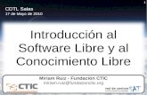 Introducción al Software Libre y al Conocimiento Libre · 12 Software Libre ≠ Linux El Software Libre tiene que ver con las 4 libertades enunciadas (Uso, Análisis, Modificación,