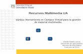 Recursos Multimedia UA€¦ · Vértice: Herramienta en Campus Virtual para la gestión de material multimedia. Daniel Pastor Llorca Desarrollo de aplicaciones Servicio de Informática