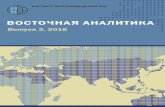 ТИК Выпуск 3, 2016 · 2019-09-27 · Russian Academy of Sciences Institute of Oriental Studies EASTERN ANALYTICS Issue 3, 2016 Macroeconomic planning in East countries Moscow