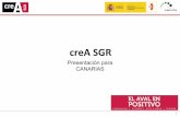 Presentación CREA SGR Cabildo Gran Canaria ENE2018 · o AUDIOVISUAL AVAL, S.G.R.: Creada en 2005 por EGEDAy el Ministerio de Cultura a través del ICAA, inicia su actividad en 2006